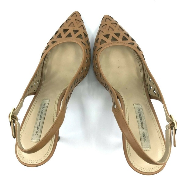 Diane VonFurstenberg Slingback High Heels Sz 10M - Picture 7 of 8